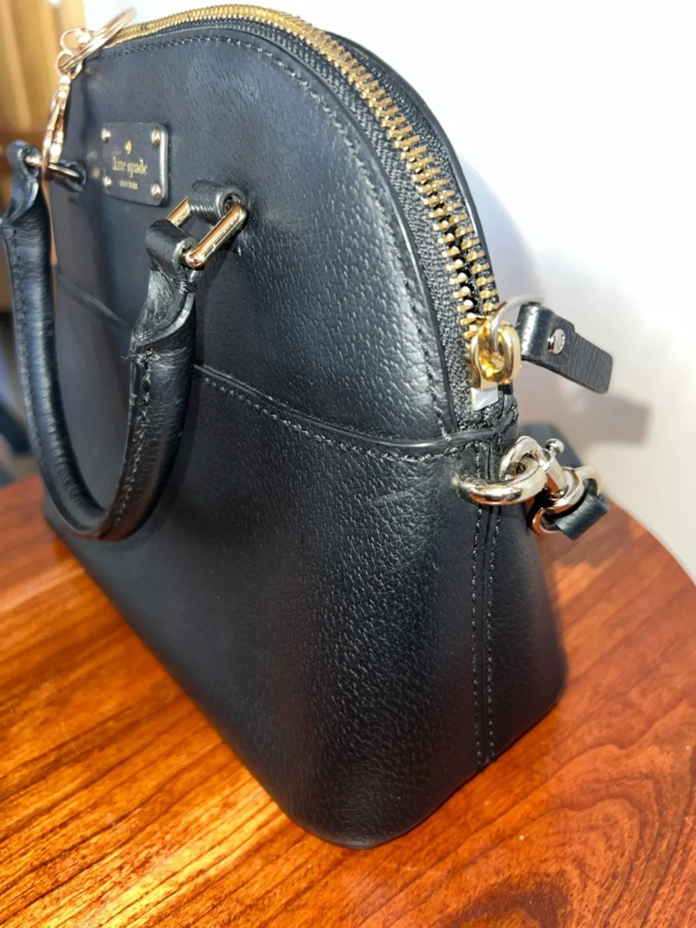 kate spade Sadie Dome satchel Crossbody and added key ring bling